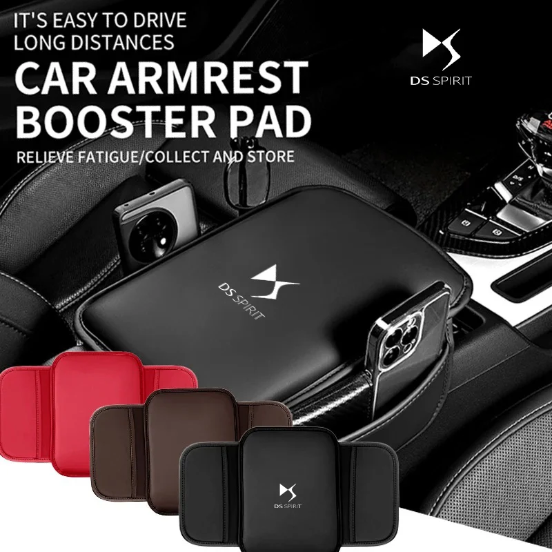 

Center Console Arm Rest Protector Leather Car Armrest Box Pad Storage Pocket for Citroen DS SPIRIT N 2 3 7 9 E-Tense 4 Crossback