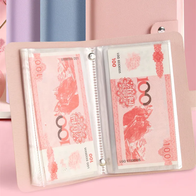 50 Pockets 85*160mm Money Budget Planner Envelopes Cash Notebook Cover for Budgeting Money Organizer for Budget Binder