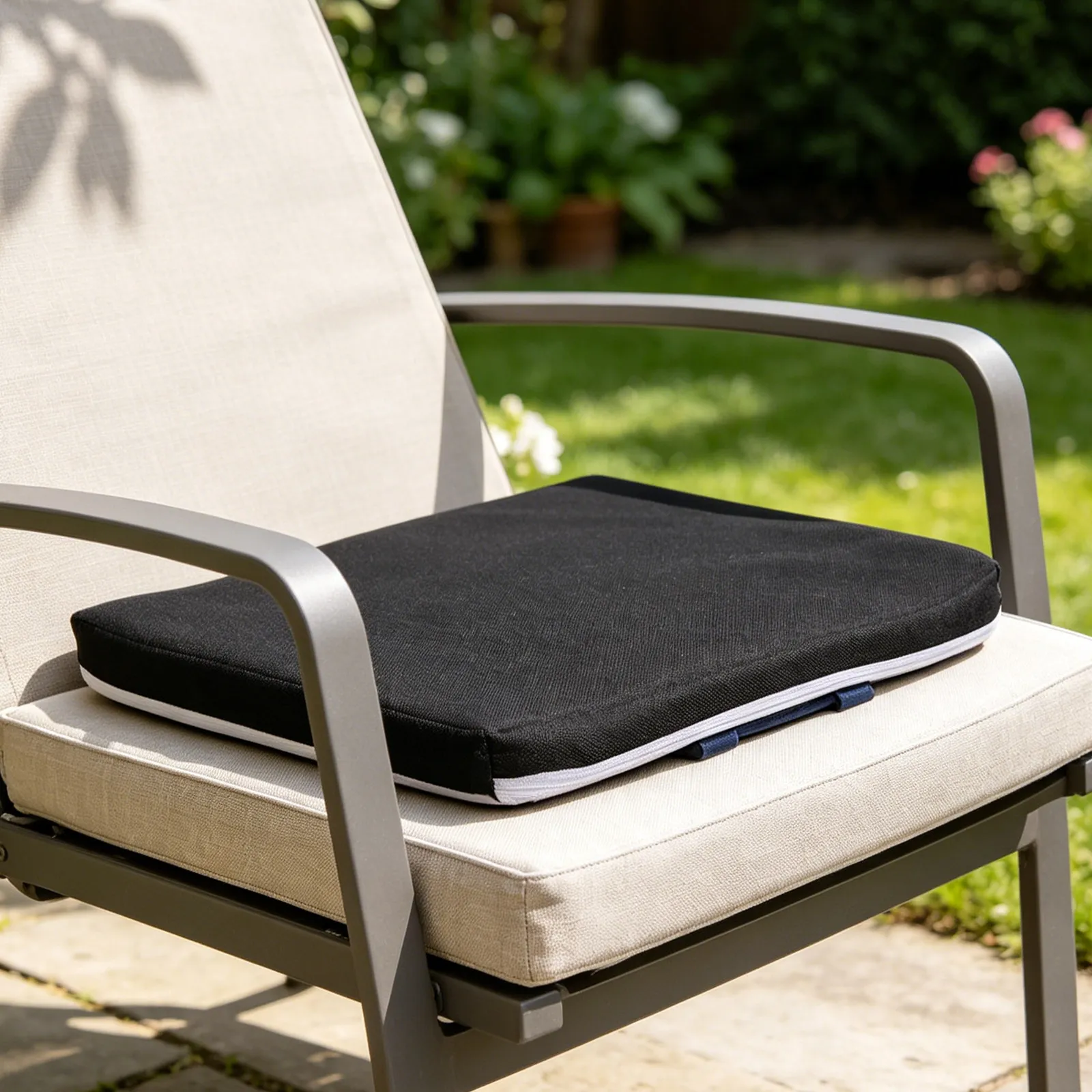 Dining Garden Chair Seat Pad Removable Cover Soft Sponge Thickened Cushion Ideal Kitchen Living Room Patio Washable