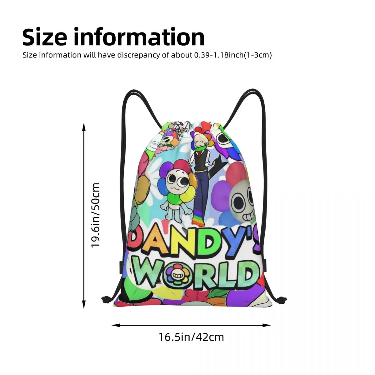 حقائب Dandys World برباط حقيبة ظهر رياضية للصالة الرياضية حقيبة سلسلة للمشي لمسافات طويلة