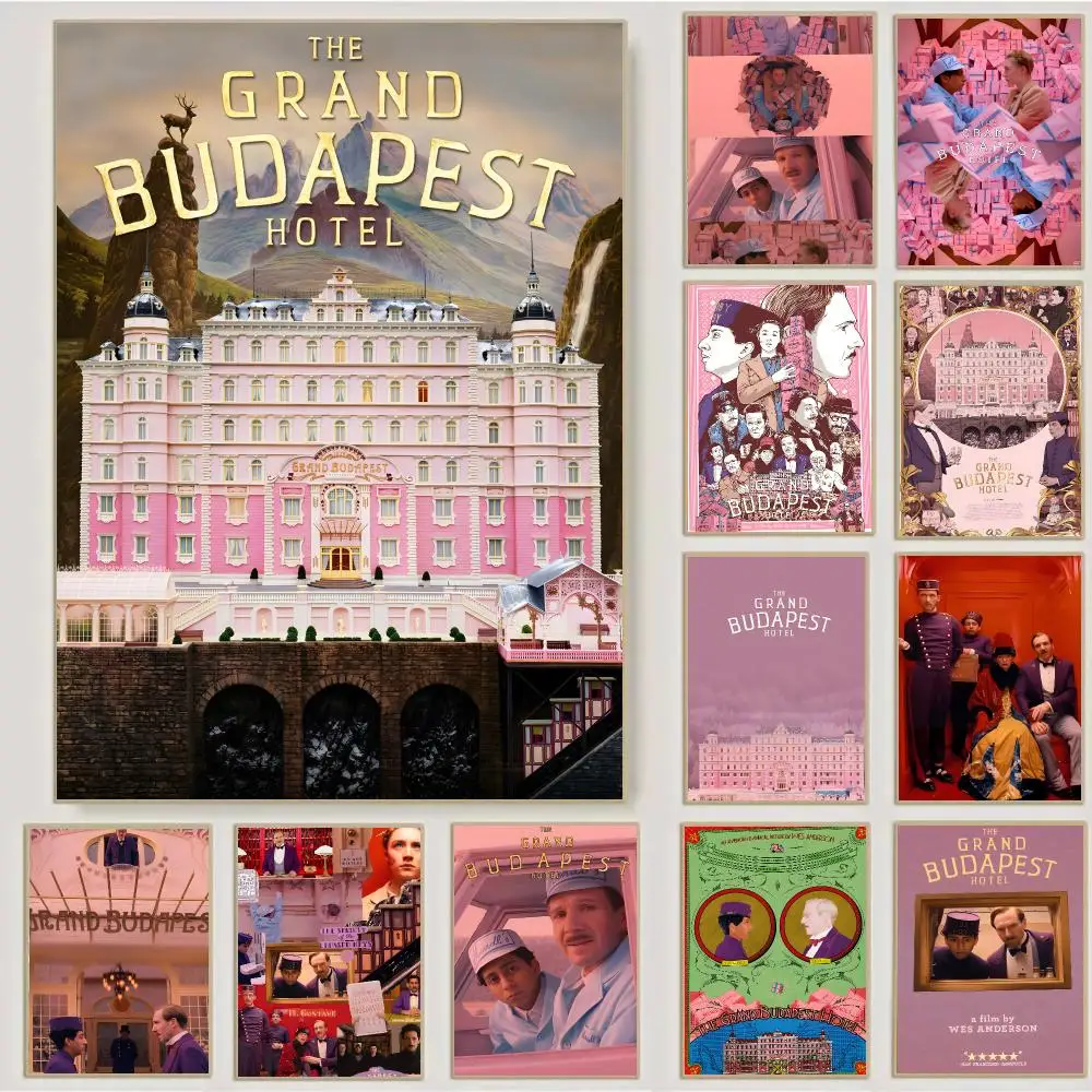 Movie The Grand Budapest Hotel Poster Waterproof Sticky Wall Art Print For Bedroom Living Room Hallway Bar Home Decor