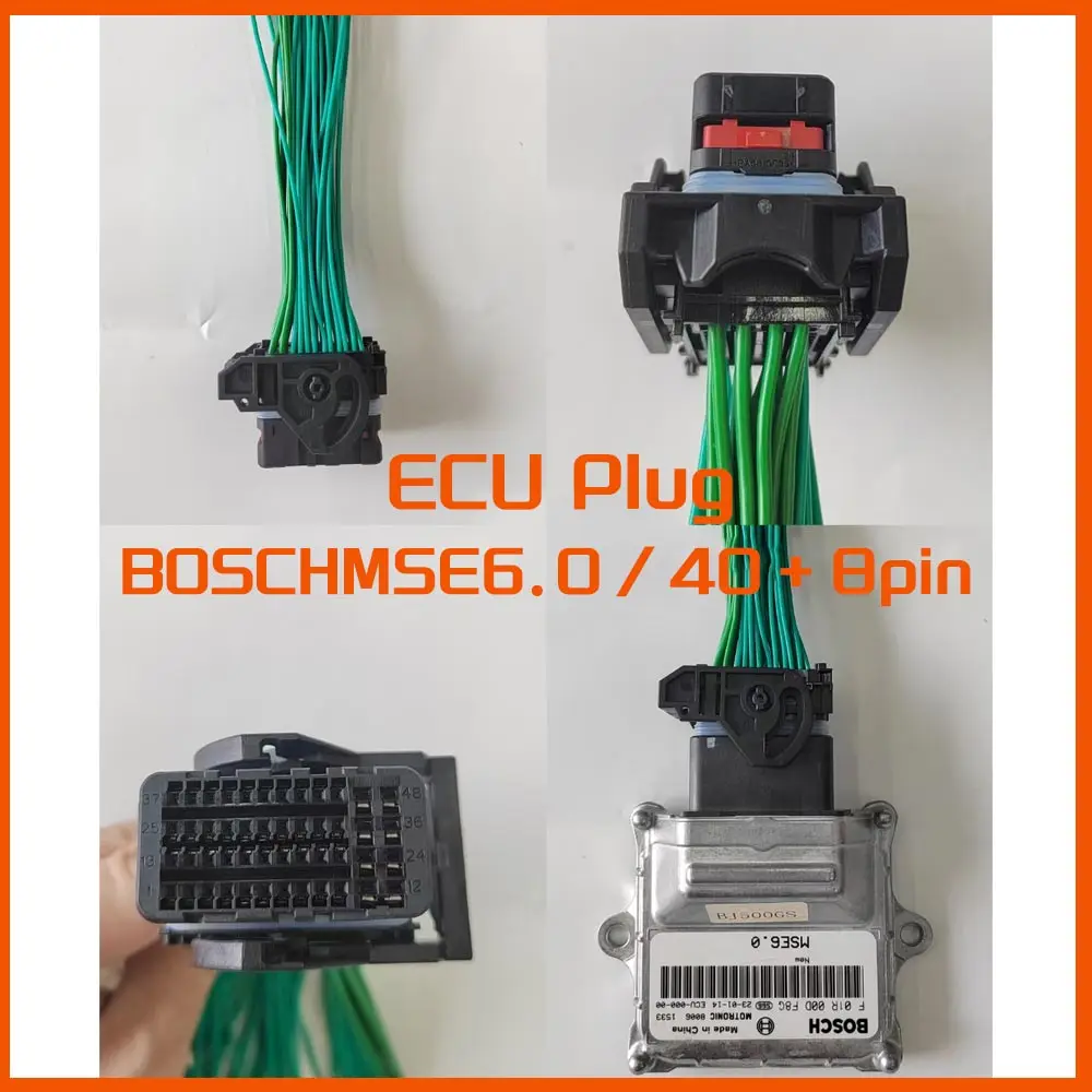 

ECU Core Control Unit Plug Motorcycle Fault Diagnosis Connector for BOSCH MSE6.0 40+8Pin PBT Material Heat Resistance