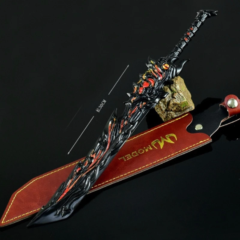 ดาบโลหะ 30 ซม. ของเล่นสะสมจากอนิเมะ เกมดาบเจ็ดปีศาจแห่งสวรรค์ ของตกแต่ง งานฝีมือ ของขวัญ คอสเพลย์