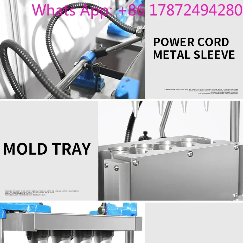 Commercial Fully Automatic Tray Machine DST-4 4 Head Ice Cream Wafer Crispy Crust Cone Machine