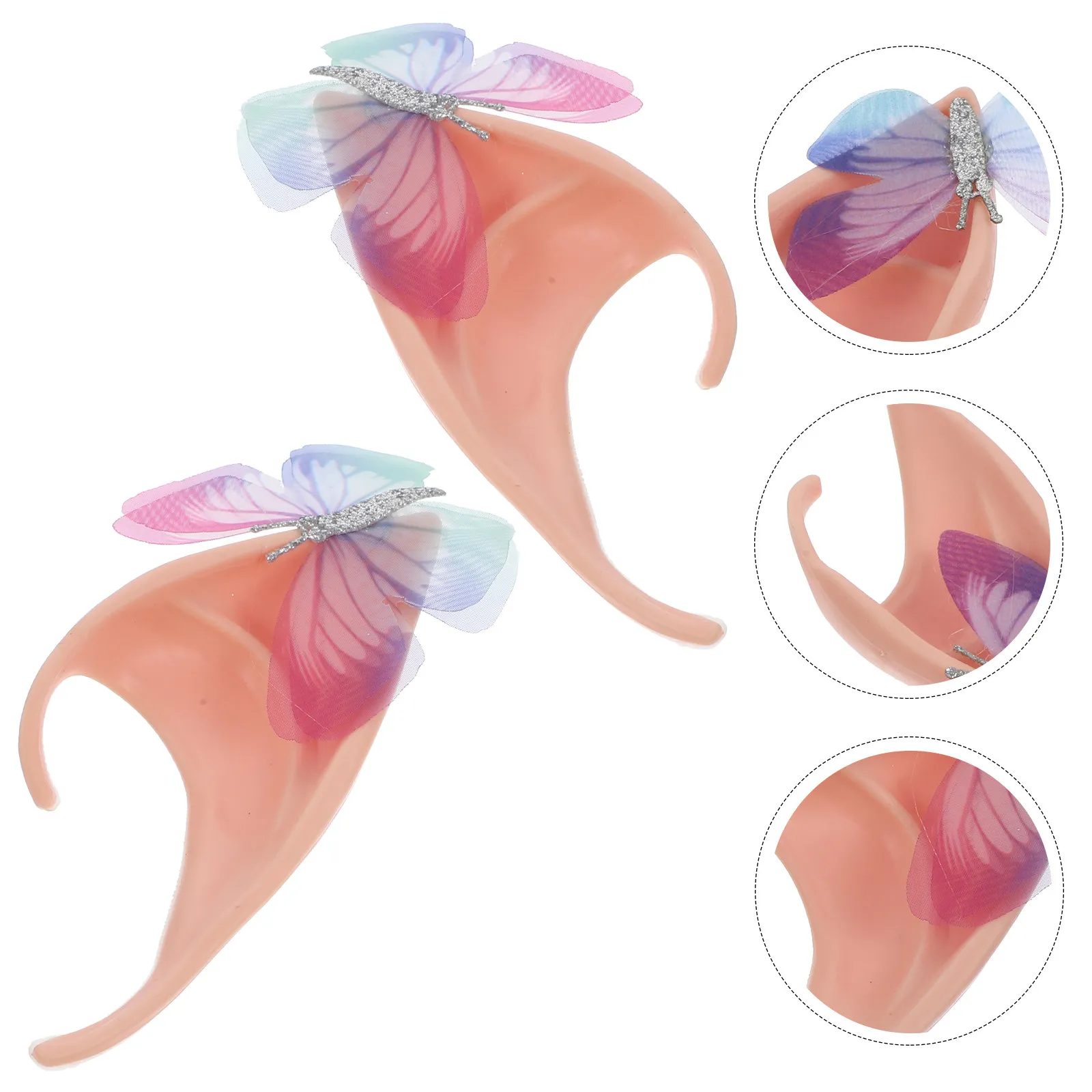 

1Pair Fairy Elf Ears Butterfly Decorative Cosplay Ears Prop for Party Halloween Prom Costume Accessory Ear Fairy Ear