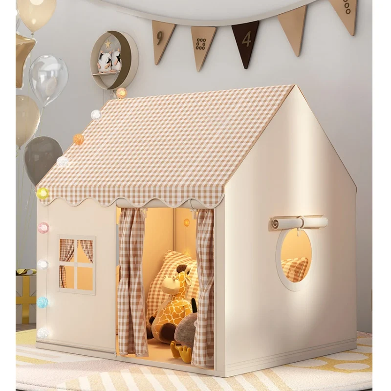 Child Small House Folding Playtent Kid Toy Tent Princess Girl Castle Play House Baby Tent Not include light Ball Chrismas Gift