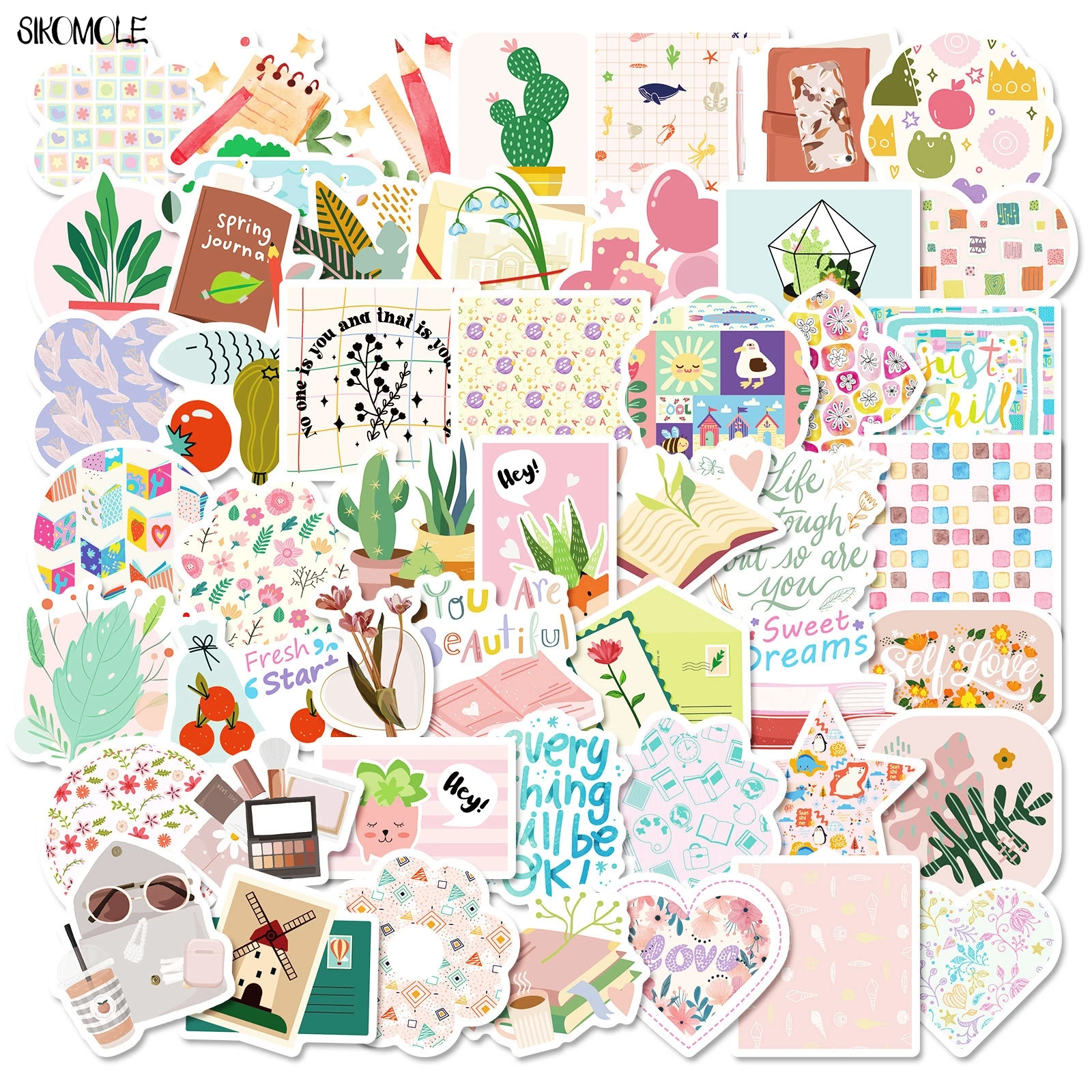 10/30/50PCS Kawaii Cute Sticker Vsco Live Graffiti Stickers Aesthetics INS Decal Laptop Phone Luggage Scrapbook Car Sticker