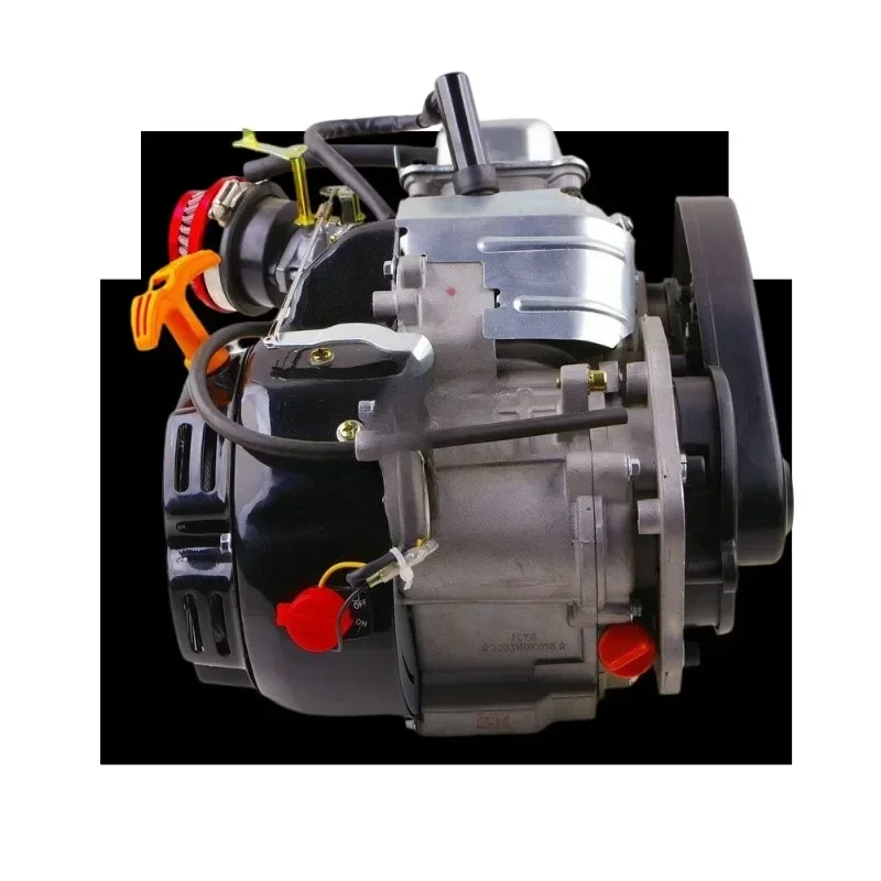 100cc 4-Stroke Bicycle Engine Kit Motorized Bike with Belt or Gear Chain Drive Upgrade Conversion Kit for Adult Bicycles