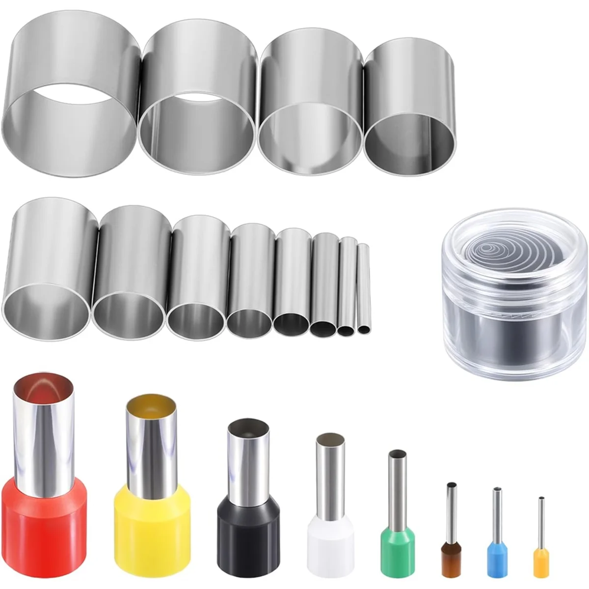 2025+ 20Pc Circle Clay Cutters,Shape Cutter Ceramics Dotting Baking Ring Mold Cutters with Storage Case for Crafts Indentation