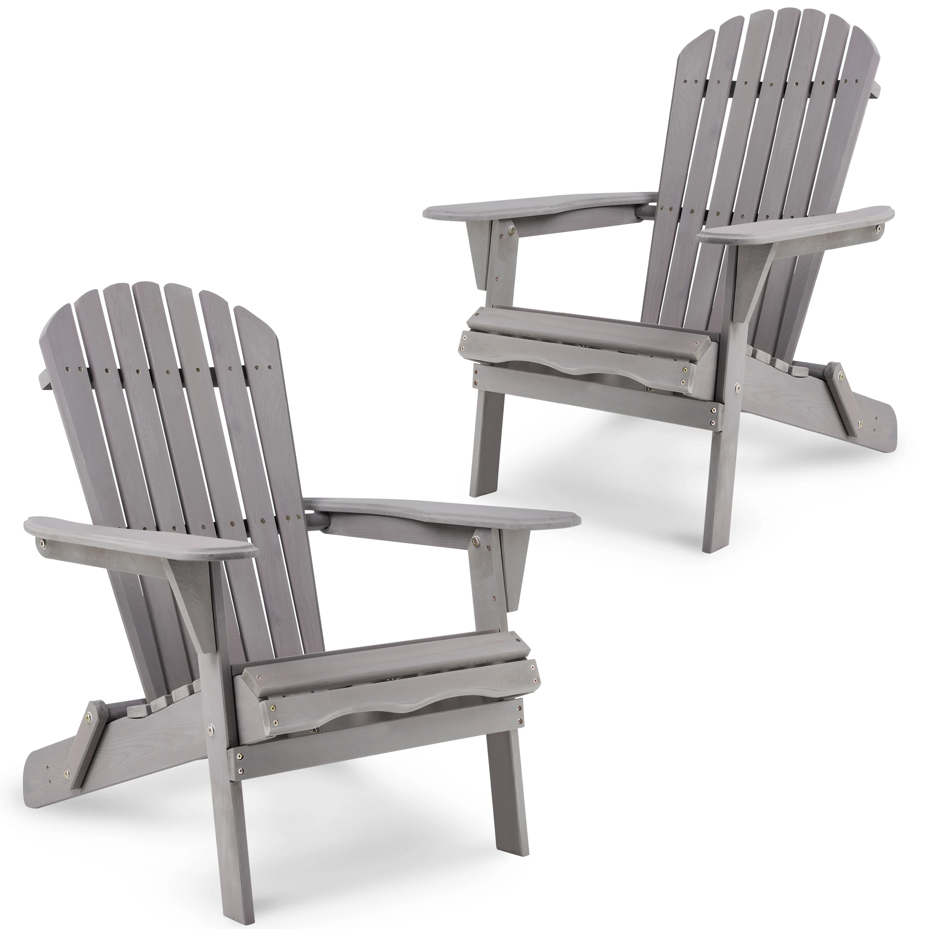 

Wood Lounge Patio Chair for Garden Outdoor Wooden Folding Adirondack Chair Set of 2 Solid Cedar Wood Lounge Patio Chair