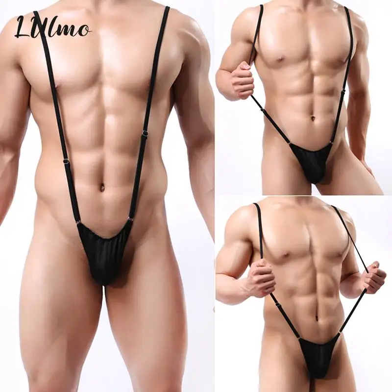 Perform Bandage Lingerie  Men's Sexy Strap Underwear Male Thong Mankini Men Leotard Thongs Man Body Costume Bodysuit Stage