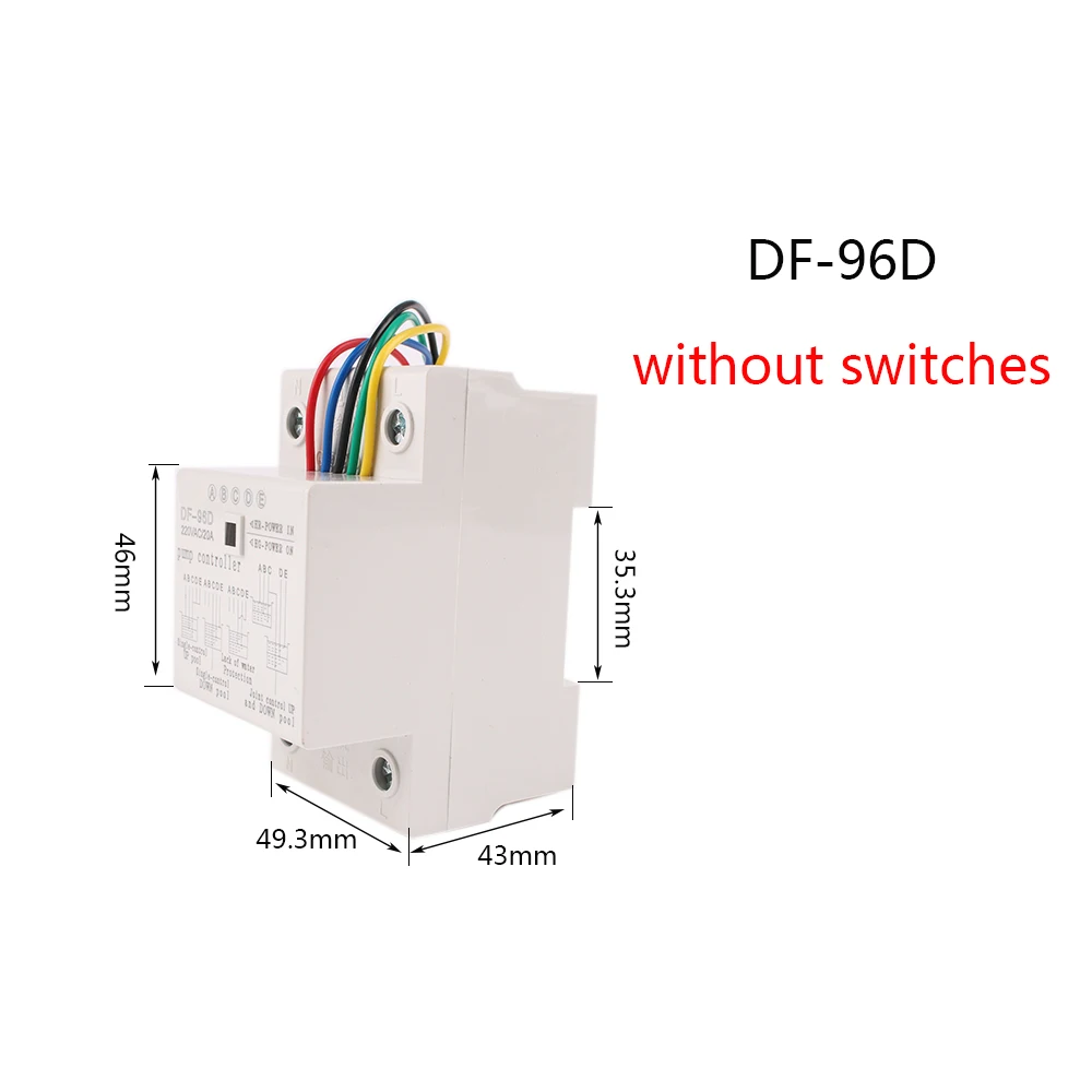 DF-96DK التلقائي المياه وحدة تحكم في المستوى التبديل 20A 220V خزان المياه جهاز استكشاف مستوى السائل وحدة تحكم في مضخة الماء 2M الأسلاك