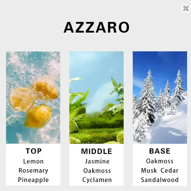 Azzaro Chrome Men Eau De Toilette Spray 100ml/200ml عطر الحمضيات الأصلي برائحة تدوم طويلاً