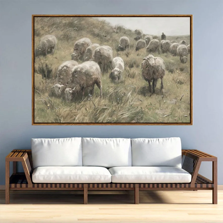 The art of sheep full drill diamond painting wall painting on sand dunes and farmhouse diy diamond embroidery mosaic home decor