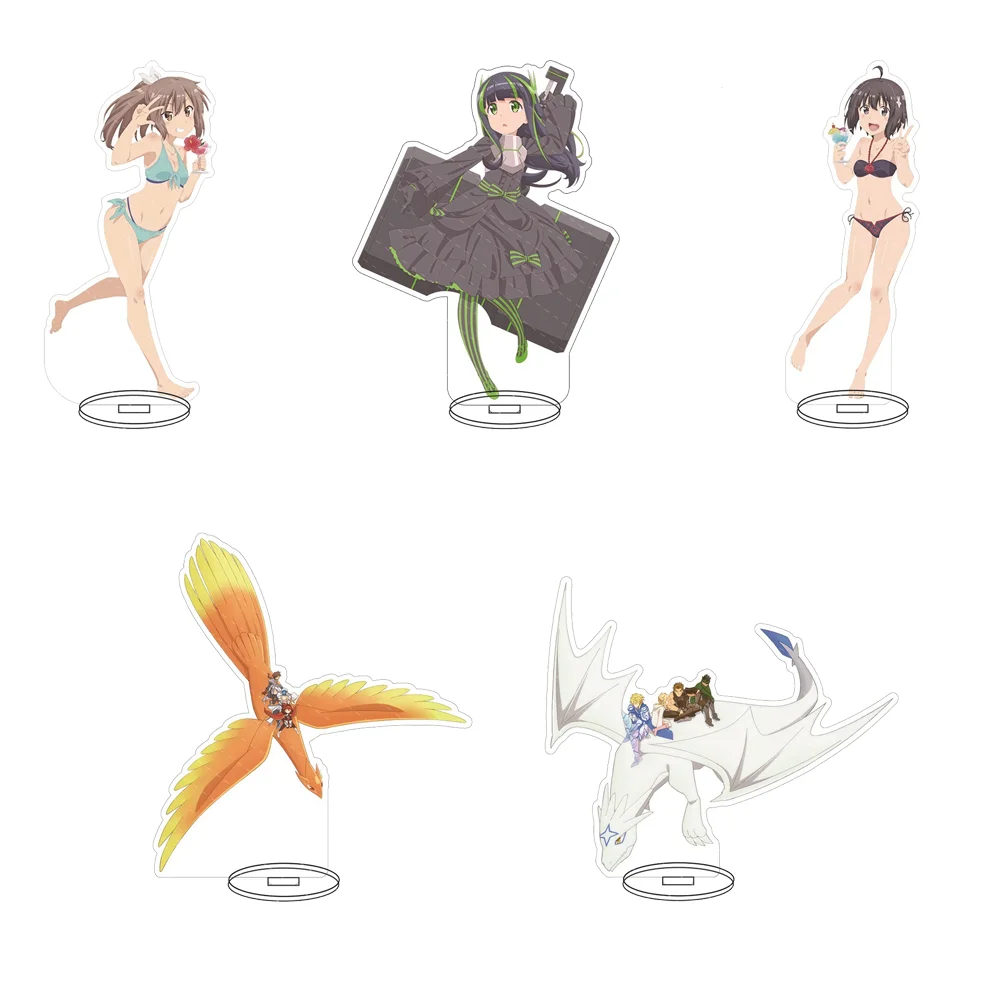 15cm 15PCS Anime Bofuri I Don't Want to Get Hurt, So I'll Max Out My Defense figure Acrylic Stand Model Characters Cosplay Goods