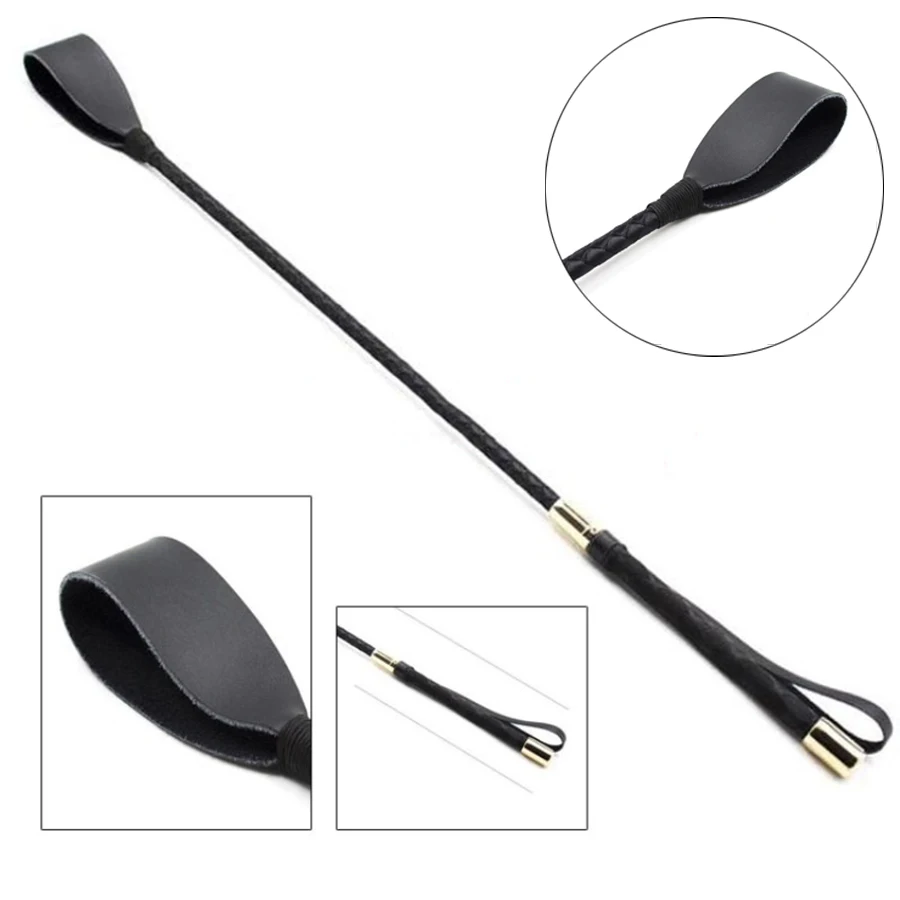 Whip BDSM Bondage Leather Riding Crop Horse Whip Pony Spanking Knout Slave Fetish Flogger Adult Sex Toys For Couples Women Men