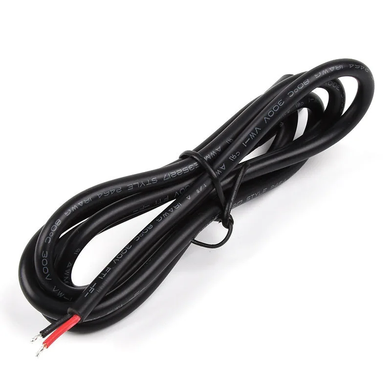 สายยูเอสบีแบบเปิดหัวเดี่ยวสองแกนถอดสายไฟ2PIN สาย USB ตัวผู้กึ่งสำเร็จรูปตัวผู้หัวต่อตัวเมีย24AWG DC