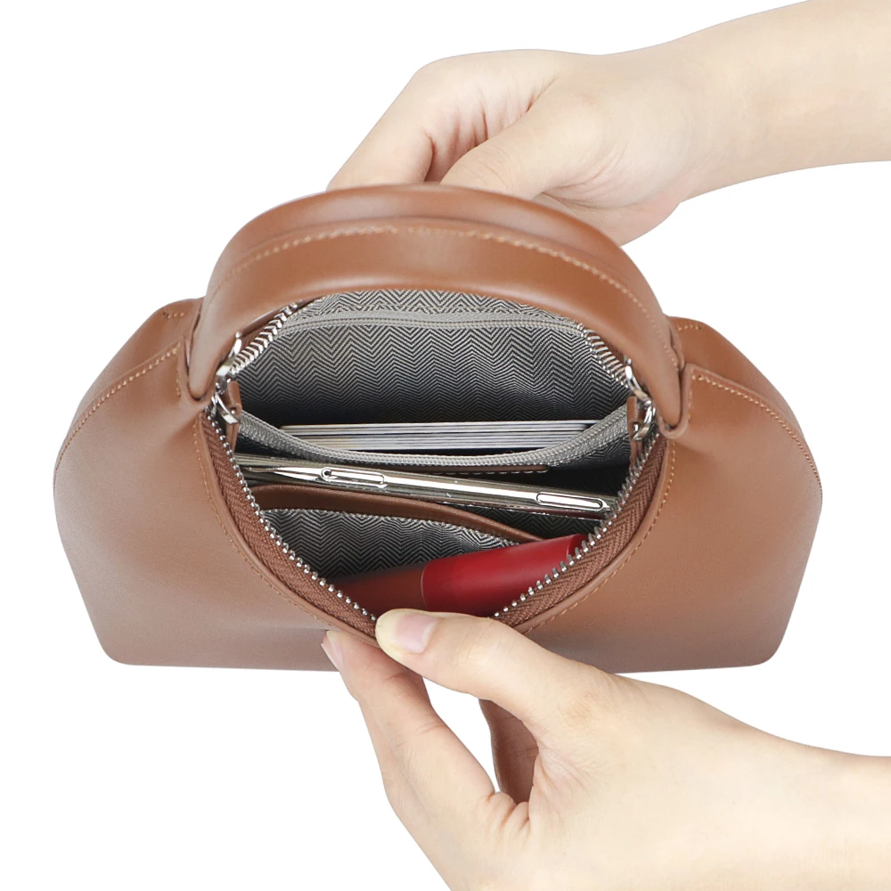Royal Bagger แฟชั่น Mini กระเป๋าถือผู้หญิงหนังแท้ Crossbody กระเป๋าลําลองไหล่กระเป๋า 2601