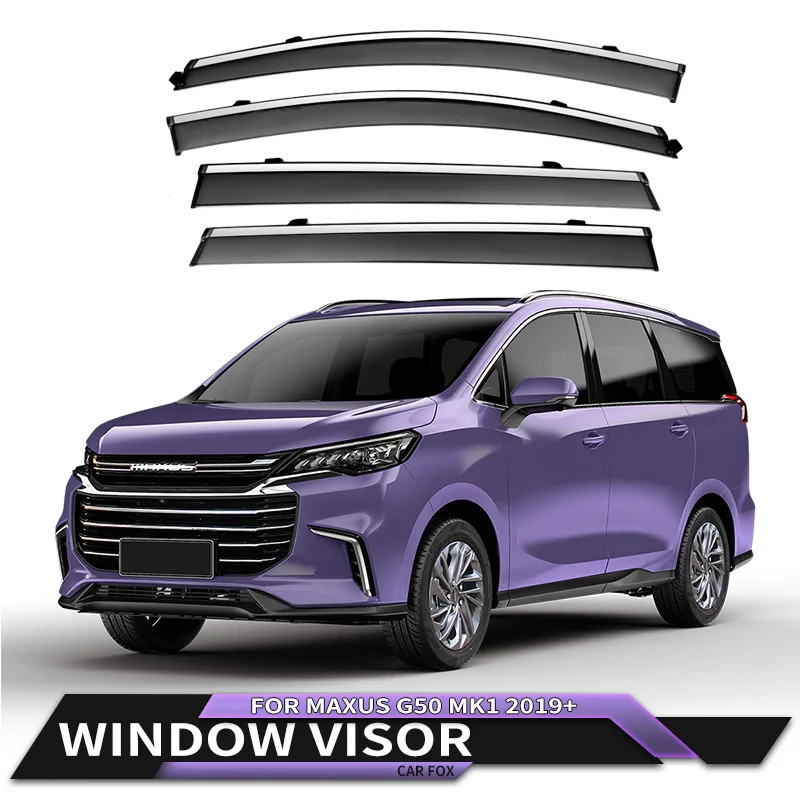 

For MAXUS G50 2019-2023 Plastic Window Visor Vent Shades Sun Rain Deflector Guard 4PCS/SE For MAXUS G50 2019-2023