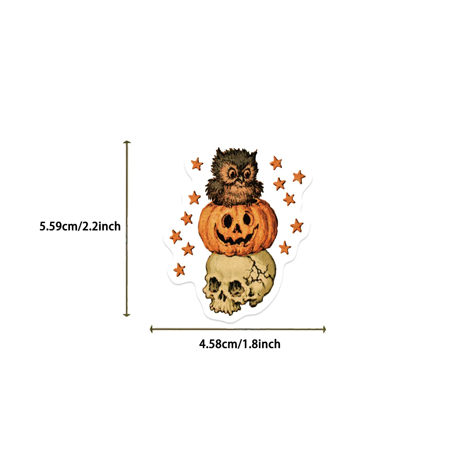 50Pcs Cartoon Halloween Pumpkin Doodle Waterproof Stickers for Party Notebook Suitcase DIY Decoration