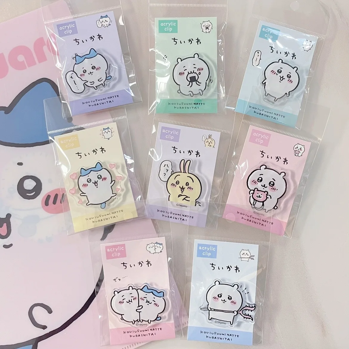 Anime Chiikawa Sticky Notes Clip Kawaii Figure Usagi Hachiware Photo Clip Creative Kids Toy Gifts