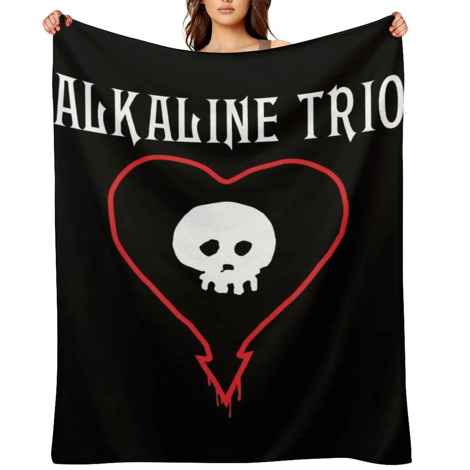 

Alkaline Trio Punk Band Logo - Skull Heart Text Throw Blanket cosplay anime Soft christmas decoration Bed Fashionable Blankets