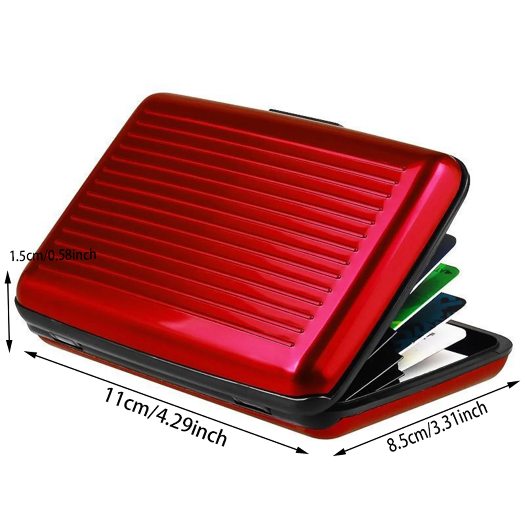 2024 Anti-Theft Credit Card Holder Blocking Wallet Coin Purse Aluminum Metal Waterproof Wallet Business Card Case for Men Women