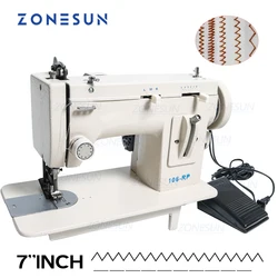 ZONESUN 106-RP Household Sewing Machine Fur Leather Fell Clothes Thick Sewing Tool Thick Fabric Material Reverse ZIG ZAG Stitch