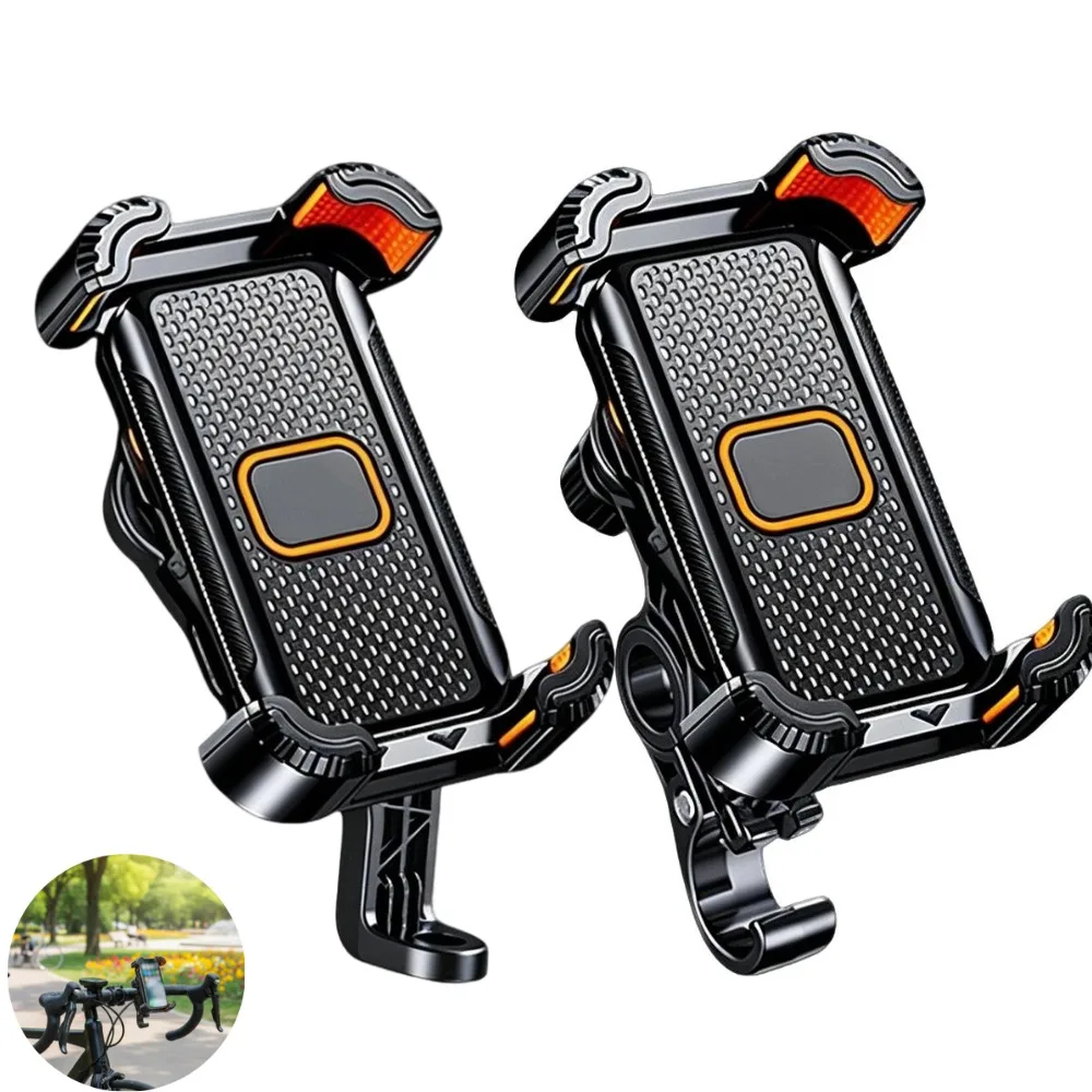 Motorrad-Handyhalterung Stoßfeste Fahrrad-Handyhalterung für Motorrad-Fahrradlenker Drehbare Handyhalterung Ultra-Stabile Halterung