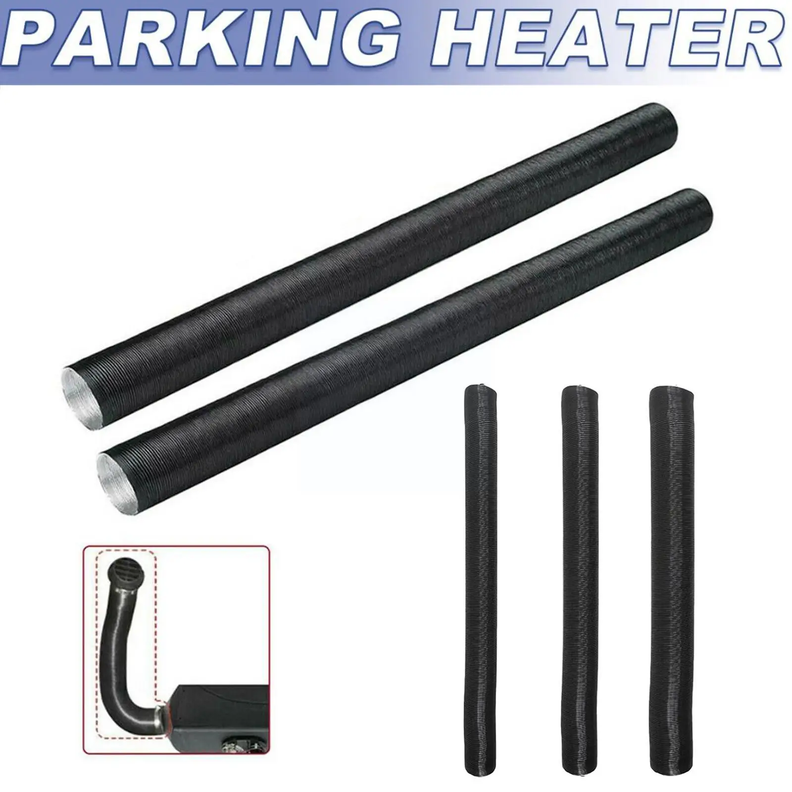 300cm Parking Heater Duct Ducting Pipe Hose Black For Webasto Eberspacher Heater Car Camper M7K1