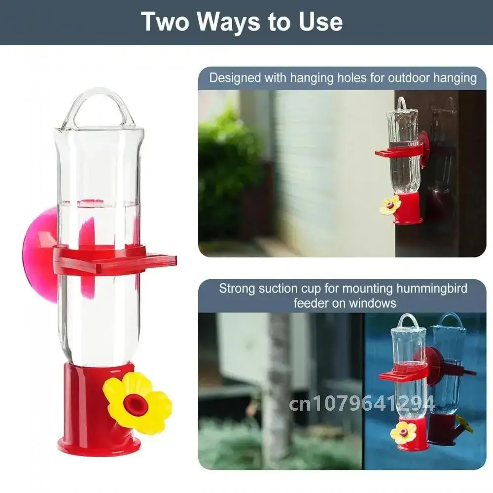 2Pcs Garden Hummingbird Drinker Hanging Outdoor Bird Feeder Drinker Anti-Ants Leakproof Easy To Clean Outdoor Garden Decoration