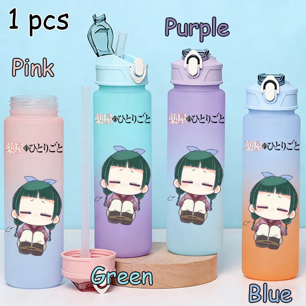750ml The Apothecary Diaries Water Cup Camping Drinking Bottle Cartoon Plastic Large Capacity Gradient Sports Straw Bottle Cup view 4