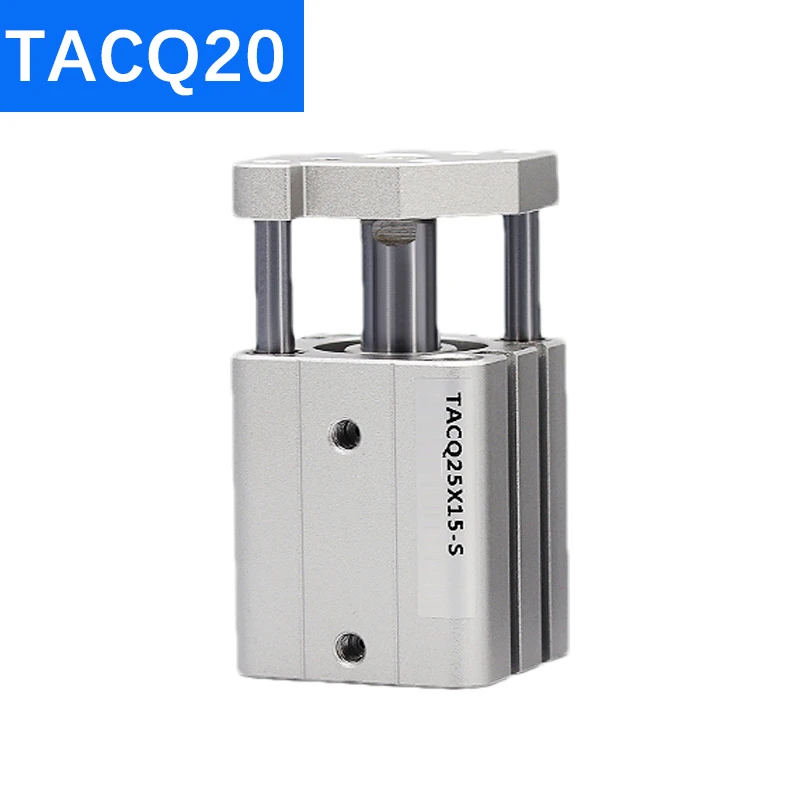 TACQ20 Bore 20mm Three-axis Three-rod Small Cylinder Stroke 5-50mm Thin Type Pneumatic Air Cylinder