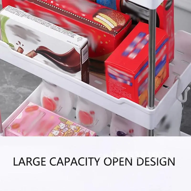 4 Layers Gap Storage Rack Large Capacity Multi-use Little Bedroom Wheels Trolley With Shelf Kitchen Bathroom Durable Cart Corner