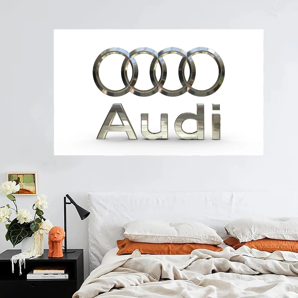 A-audi Logo Garage Flag to Hang Decorative Flags and Banners Outdoor Decor Home Decoration Flags for Rooms Decorations Custom