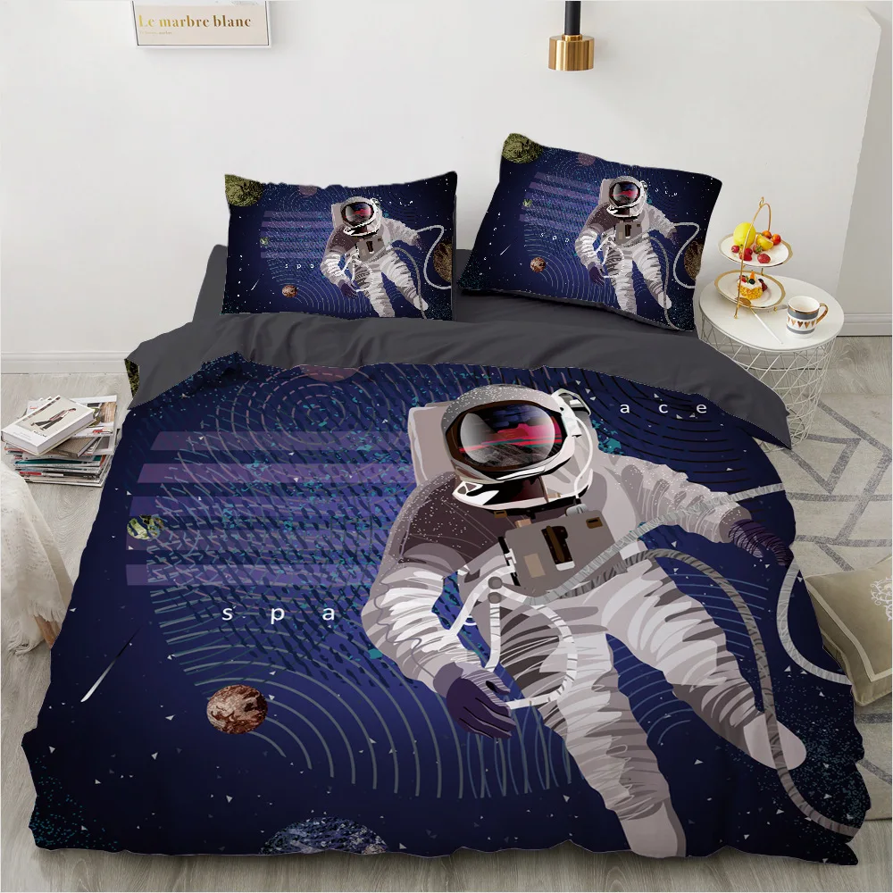2/3pcs bedding set Digital Print Comfortable Duvet Cover for Home Bedroom Decoration, 1 Duvet Cover and 2pillowcase with Zippers
