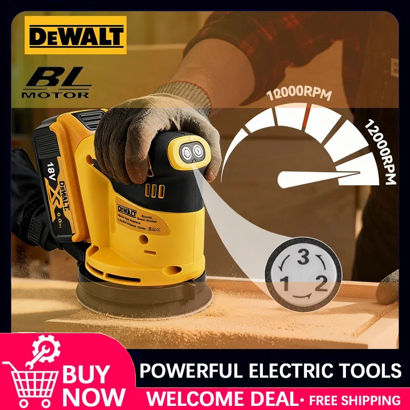 

Беспроводная эксцентриковая шлифовальная машина DEWATE 20В/18В, литий-ионная, аккумуляторная, для шлифовки дерева, полировки, без аккумулятора и зарядного устройства