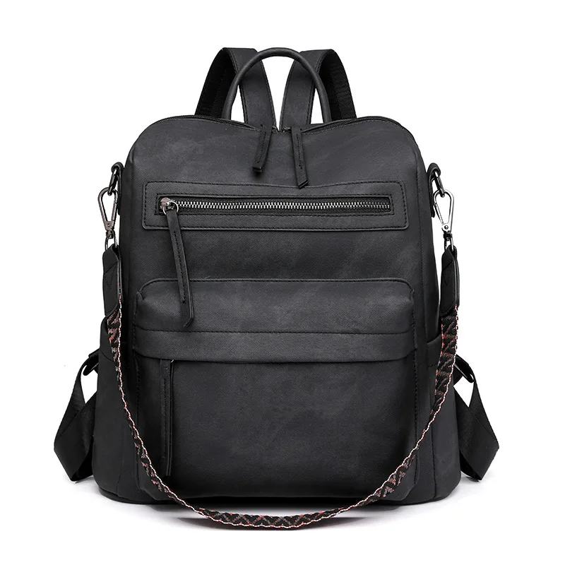 Women's Pu Leather Backpack, Versatile, Large Capacity, Dual-Use Shoulder Bag for Women