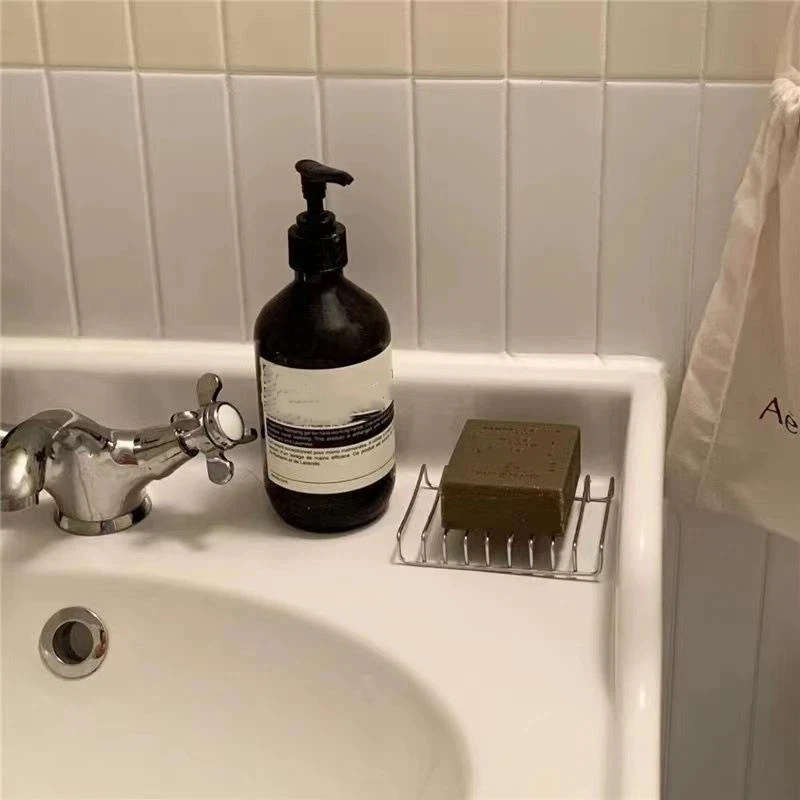 Portasapone in acciaio inossidabile Vassoio di scarico Contenitore Lavello del bagno Vassoio Ganizer Bancone da cucina Rack di stoccaggio per portasapone