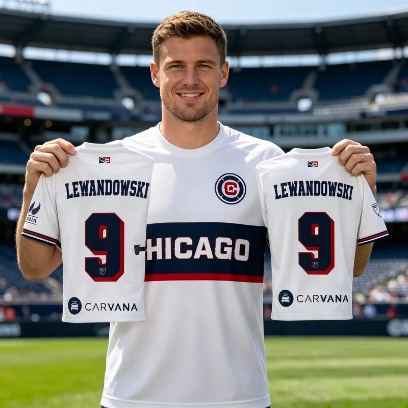 Chicago Fire Lewandowski 9 SpecialEdition 2026 White Soccer Jersey Trendy Casual Quick-drying Sports T Shirt Family Matching
