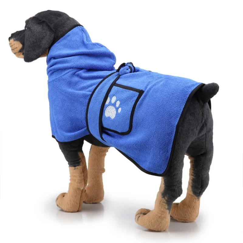 

Super Absorbent Pet Towel for Dogs Cats Quick Dry Bath Robe Blanket 2 in 1 Grooming Washing Drying Accessories