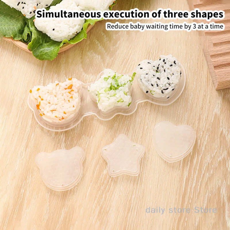 

Cartoon Shape Rice Ball Set DIY Sushi Molds Press Mold Kitchen Accessories Baby Food Supplement Tools Creative Lunch Bento