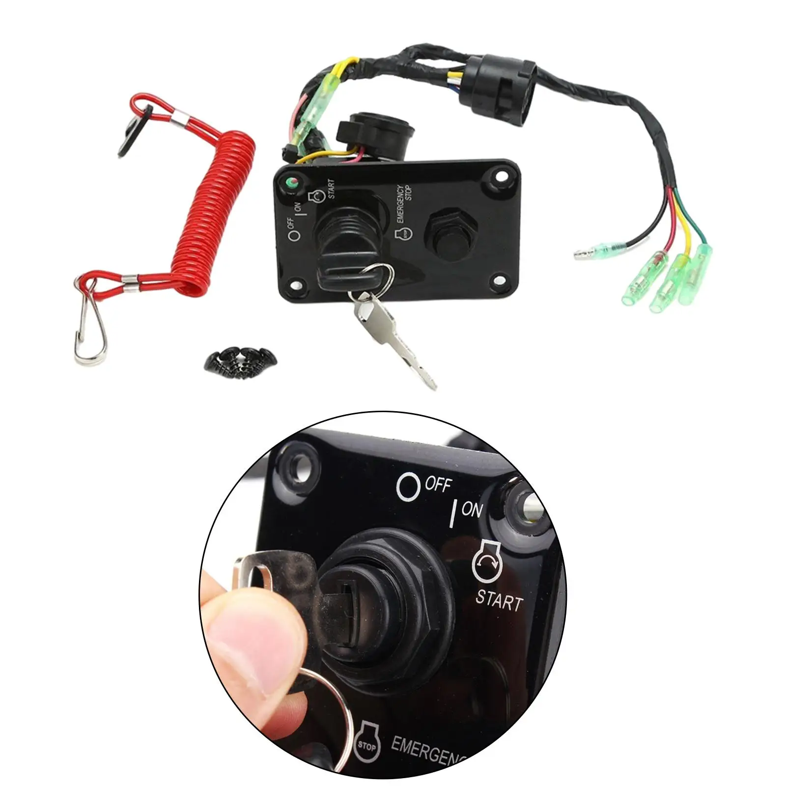 

Ключевой переключатель с одним двигателем 704825701200 704825701100 704825700800 Панель переключателя управления в сборе подходит для подвесного двигателя Yamaha Yacht