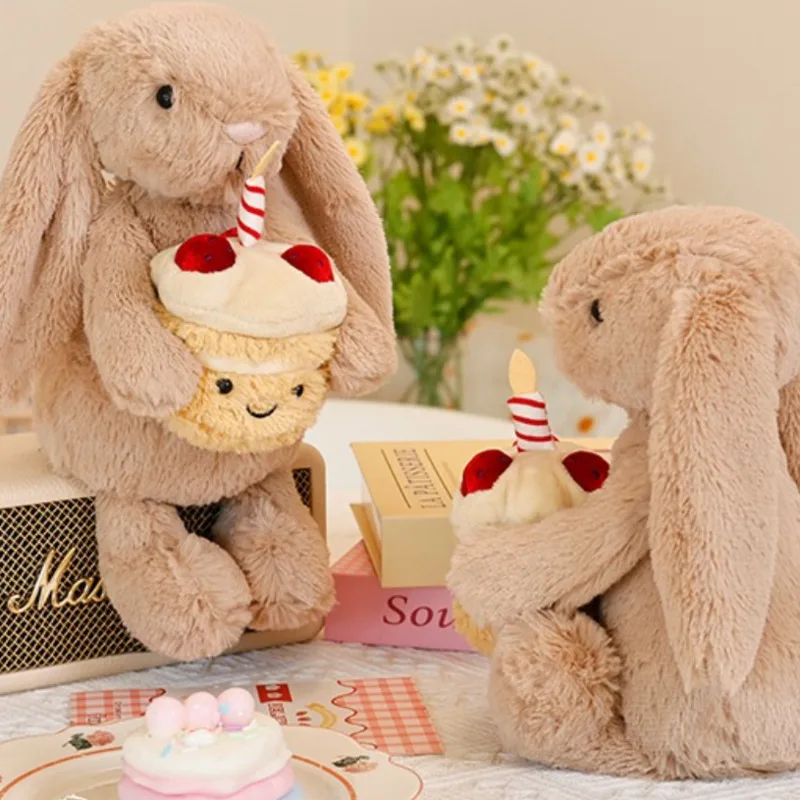 

New Cute Cartoon Cake Rabbit Gift Plush Toy Holding 20-31cm Room Decoration Plush Doll Toy For Kid Gift