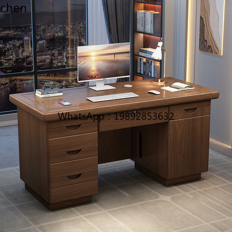 Simple Modern Office Office Home Desktop Computer Desk with Drawer with Lock Staff Financial Desk home accessories