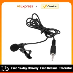 Super Lapel Lavalier Tie Clip Metal Mono Microphone 3.5mm with Collar Clip for Lound Speaker Microphone with Anti-noise Function