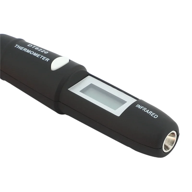يوميا 5X عدم الاتصال ميزان الحرارة الصغير بالأشعة تحت الحمراء الأشعة تحت الحمراء قياس درجة الحرارة الرقمية شاشة الكريستال السائل ميزان الحرارة بالأشعة تحت الحمراء القلم DT8220
