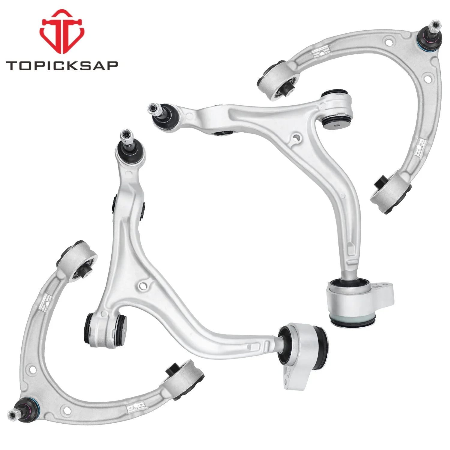 TOPICKSAP 4Pcs Control Arm Set for Porsche Panamera Sport Turismo 971 2017-2020 Front Upper & Lower Control Arms X39CJ1405