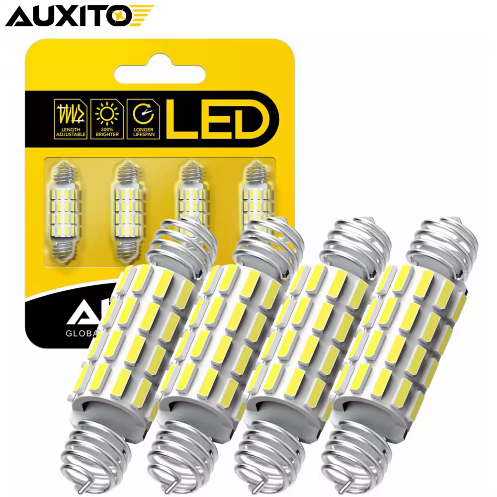 AUXITO C10W C5W LED Canbus Error Free Festoon 39mm 42mm LED Spring Dome Lights Car Interior Bulb Read Light License Plate Lamp
