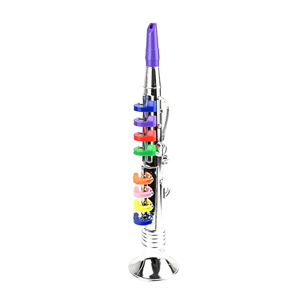 Saxofón Clarinete para niños, juguetes musicales, instrumento de simulación con 8 teclas de colores, regalo para niños